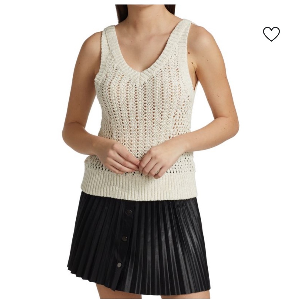 Ramy Brook Ivory Knit V-Neck Top